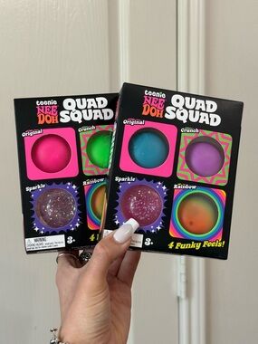 LOT OF 2 NEEDOH Teenie Quad Squad 4pk Stressball Fidget toys